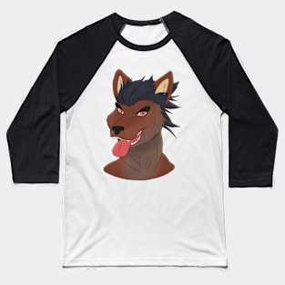 Anthro wolf face Baseball T-Shirt